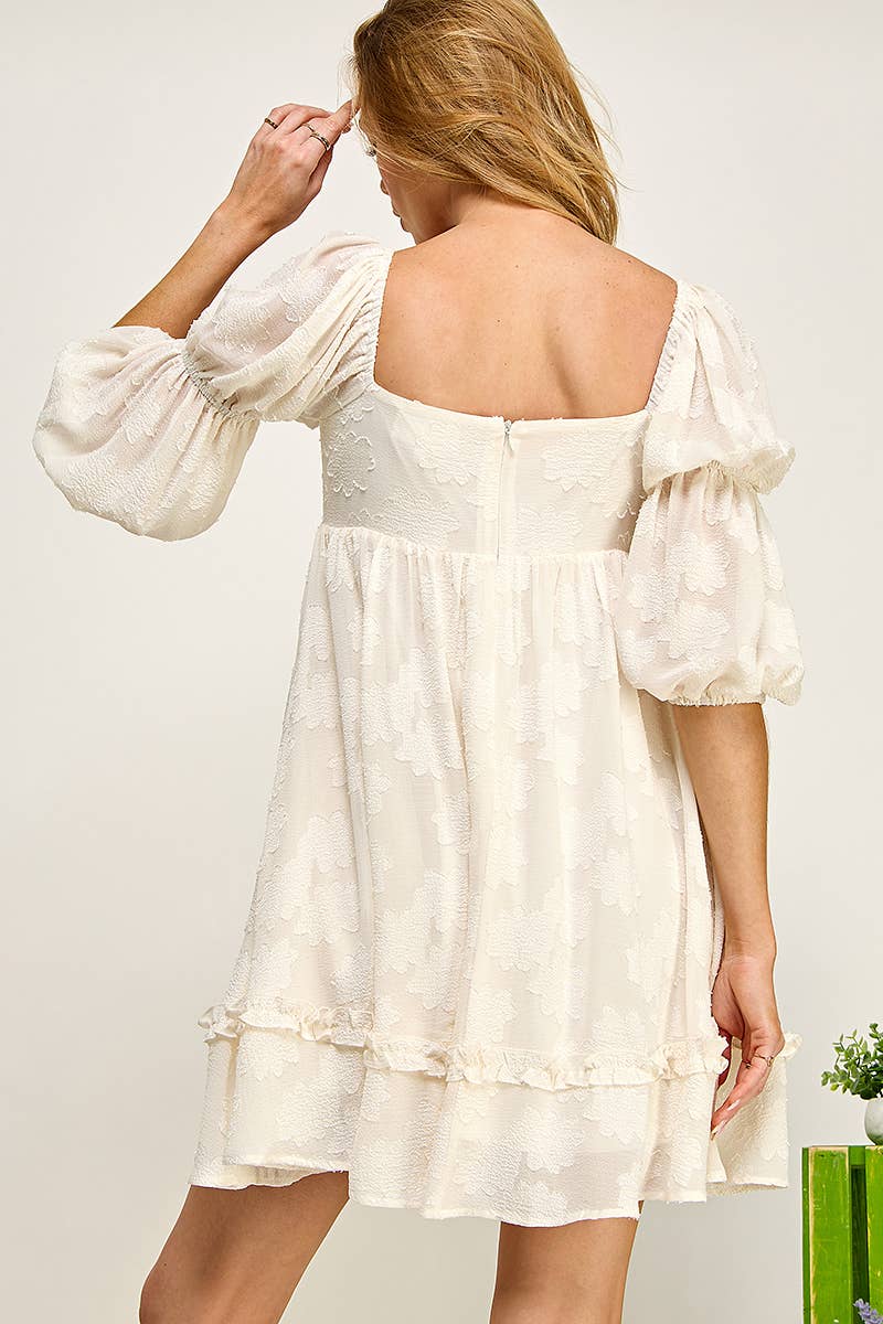 Ivory Bloom BabyDoll Dress