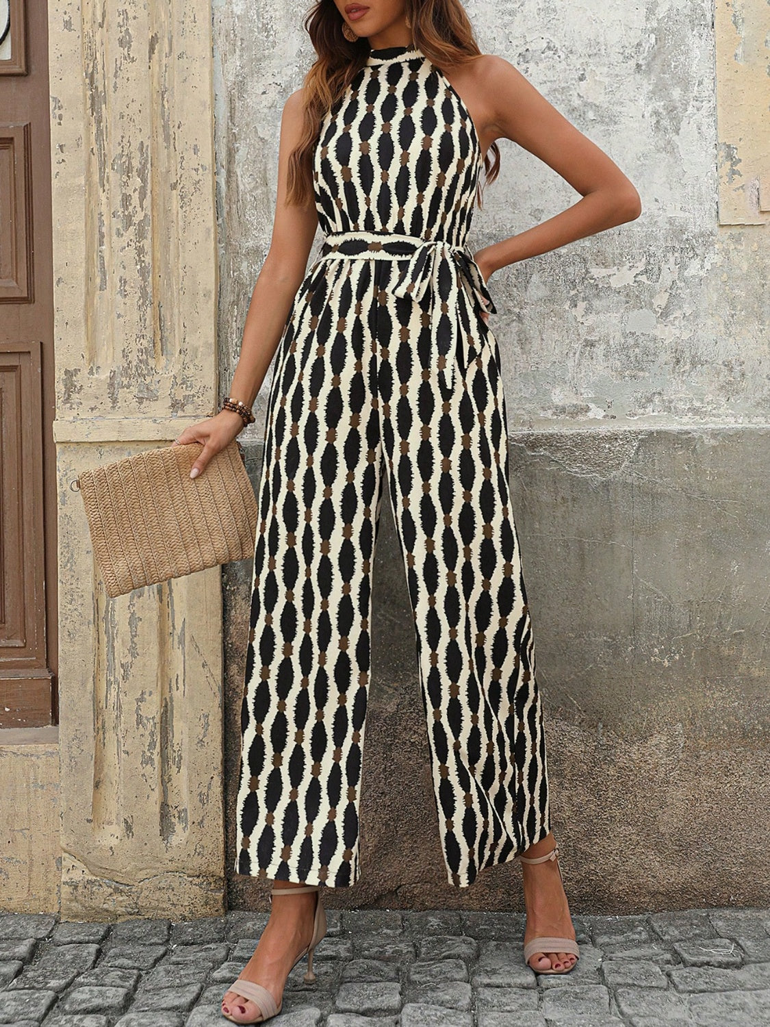Tribal Essence Waist-Tie Jumpsuit