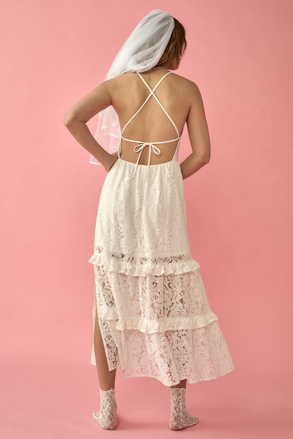 Heavenly Lace White Maxi Dress