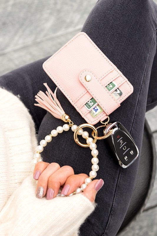 Pearl Key Ring And Wallet