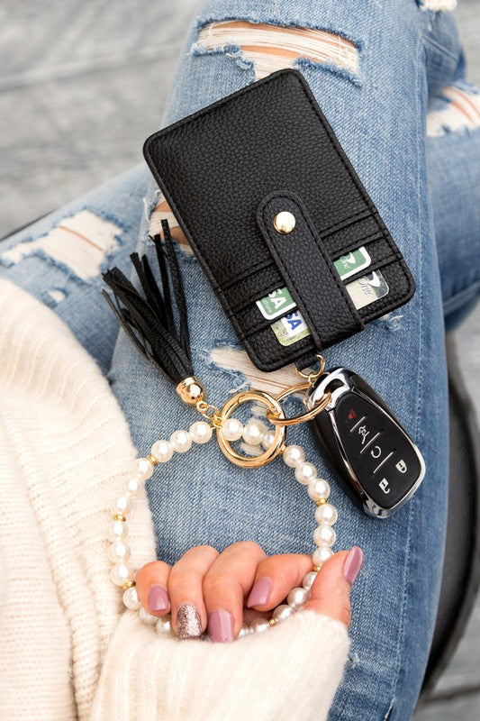 Pearl Key Ring And Wallet
