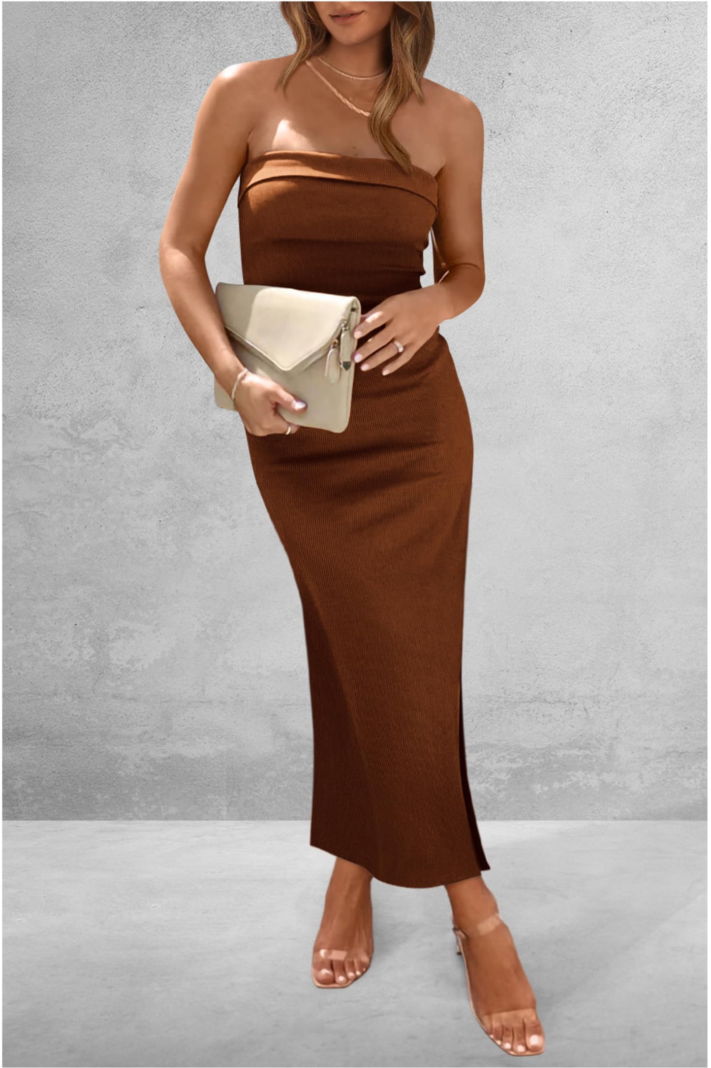 Color Splash Slit Midi Dress
