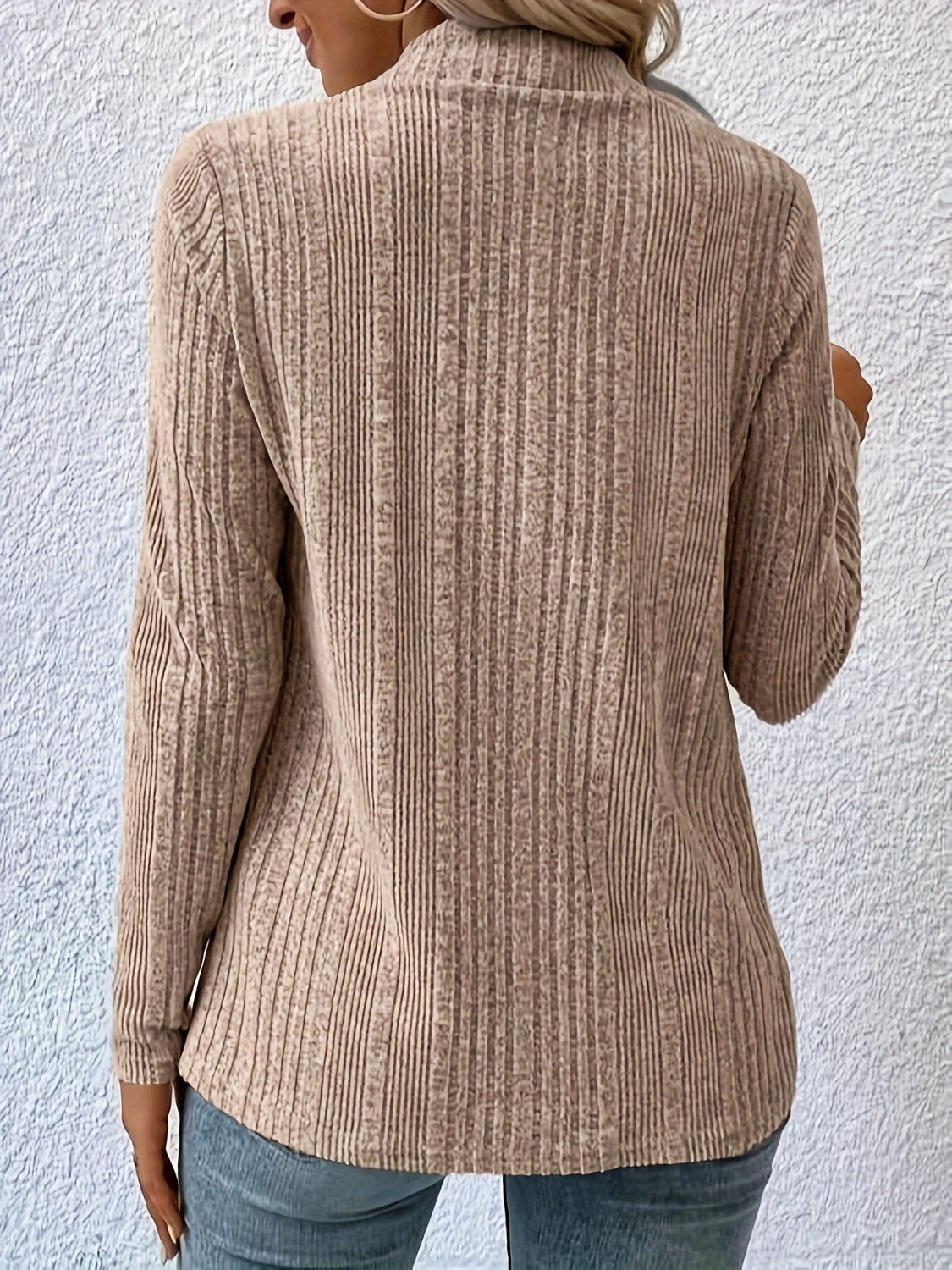 Open Front V-detail Long Sleeve Cardigan