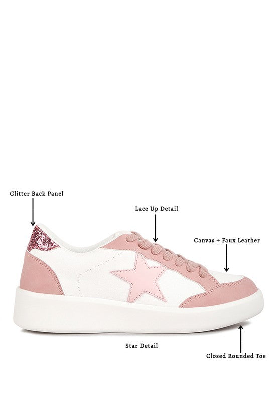 Glitter Detail Star Sneakers