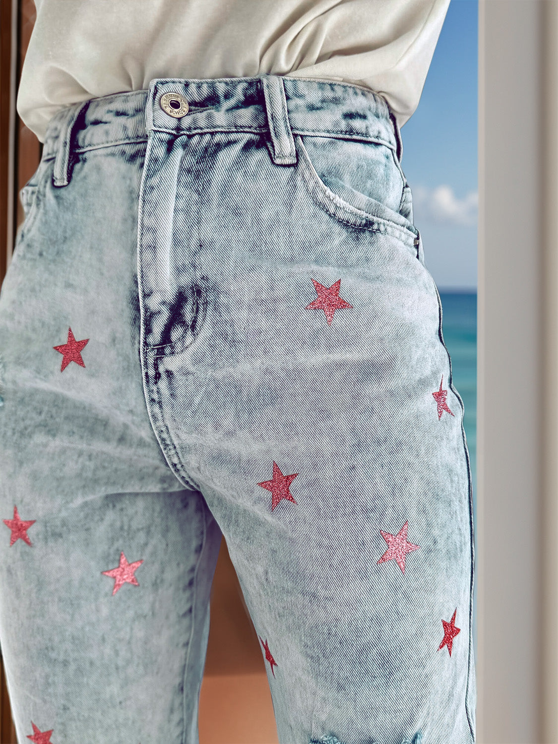 Starry Distressed Jeans