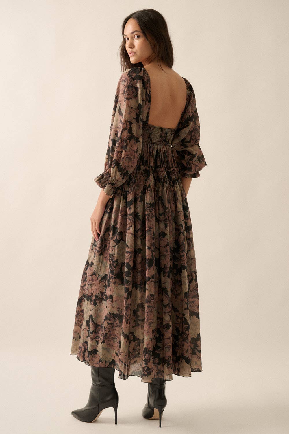 Garden Romance Smocked Maxi Dress