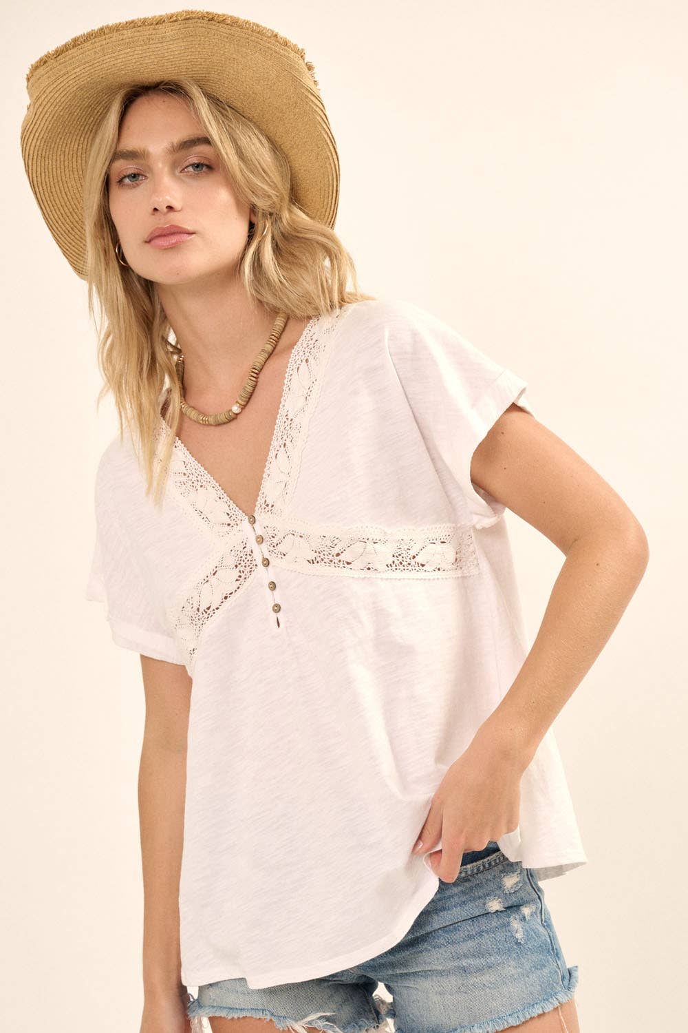 Coastal Breeze Eyelet Knit Top