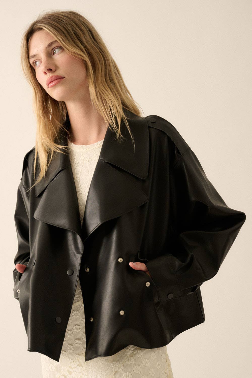 Rebel Chic Faux Leather Moto Jacket