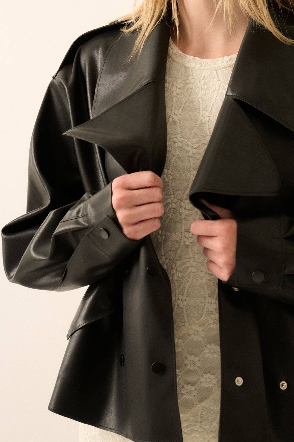 Rebel Chic Faux Leather Moto Jacket