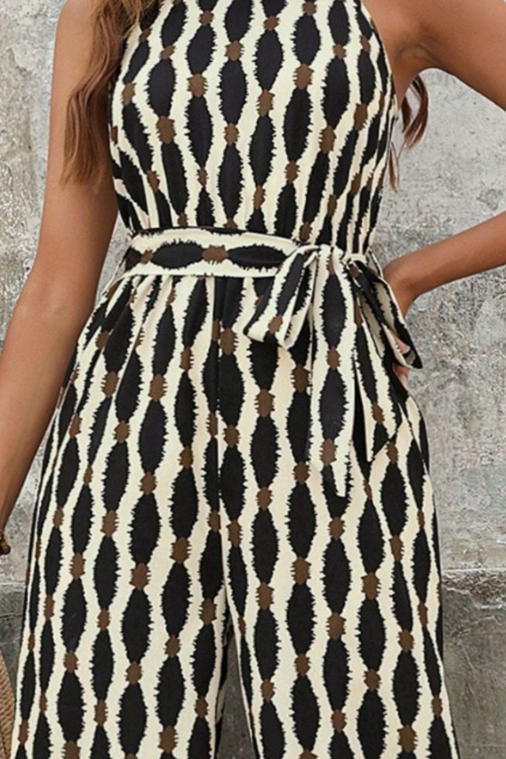 Tribal Essence Waist-Tie Jumpsuit