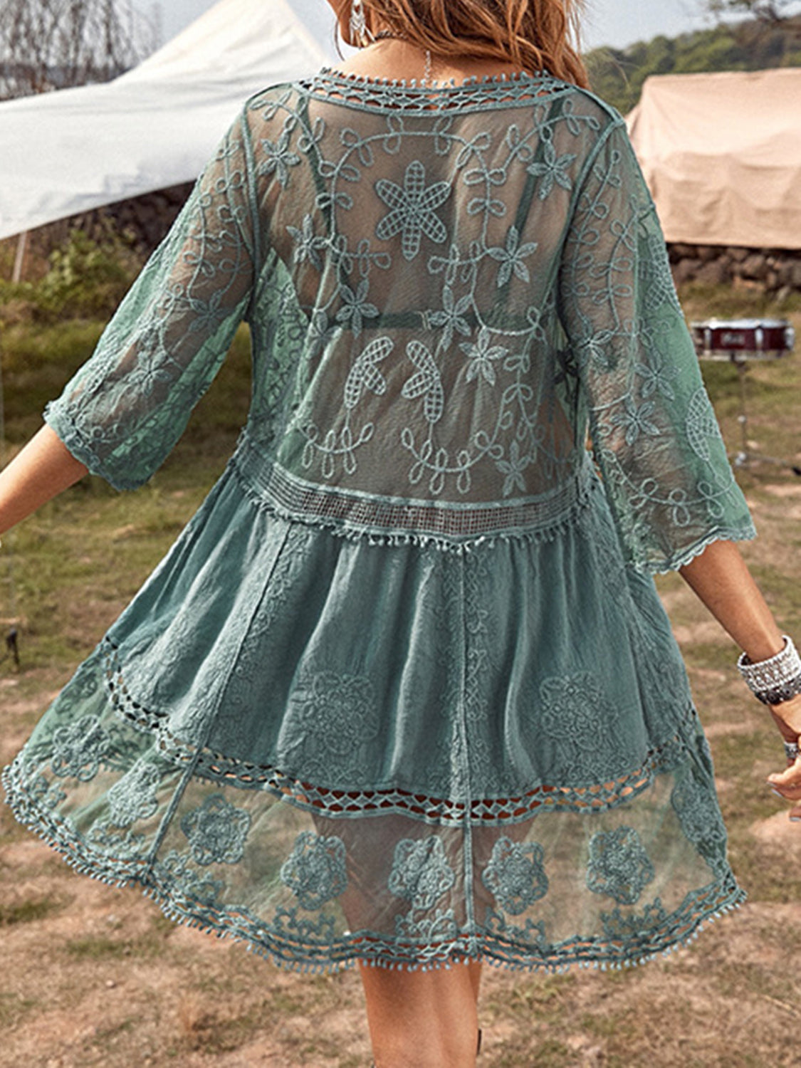 Lace Haven Plunge Cover-Up