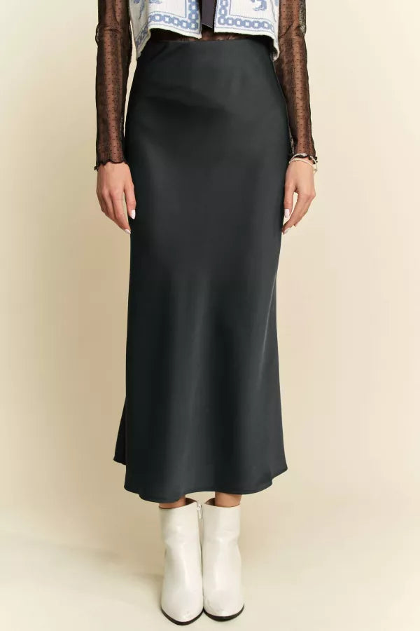Midnight Sleek Midi Skirt