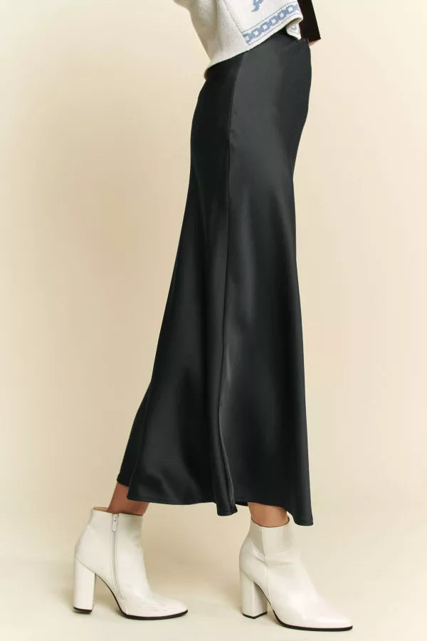 Midnight Sleek Midi Skirt