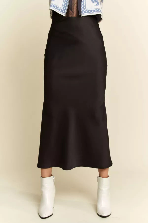 Midnight Sleek Midi Skirt