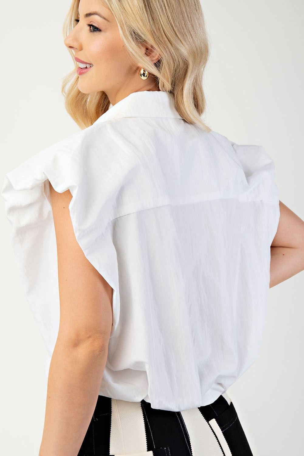 Power Poplin Shirt – White Structured Button Down