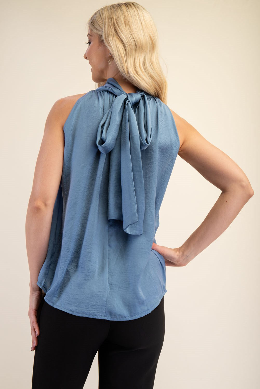 Blue Ribbon Halter Top