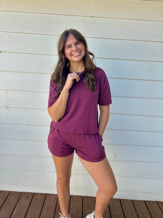 Laguna Lounge Set – Dark Plum