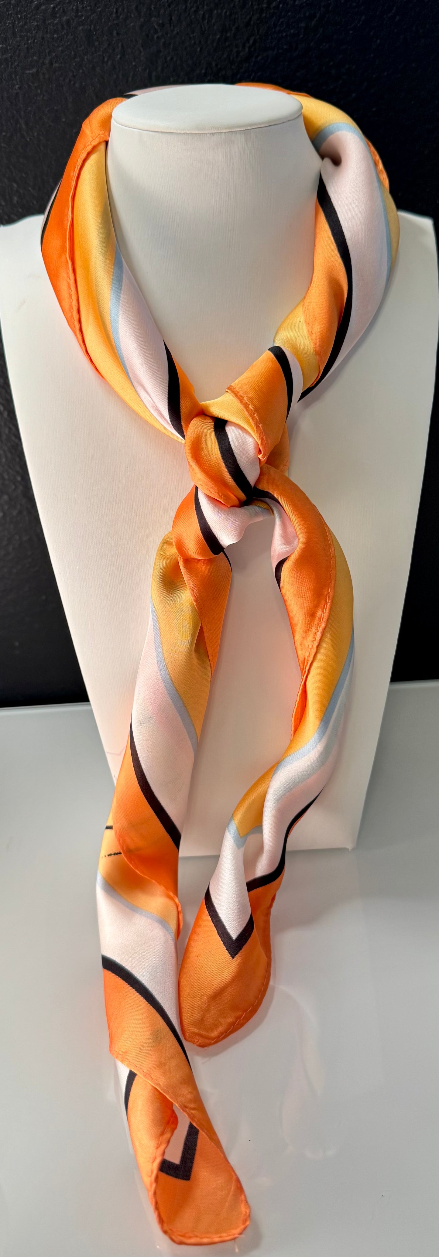 Sunset Stripe Silky Scarf