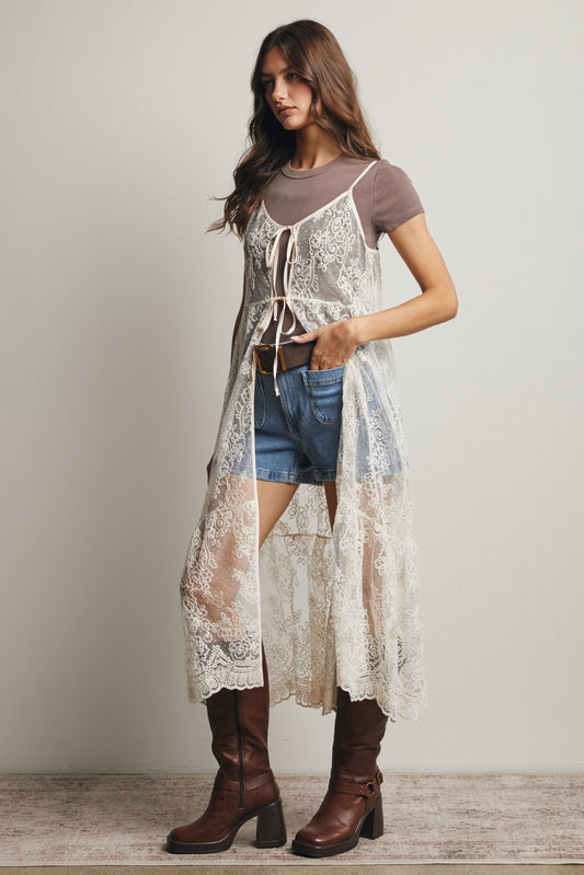 Prairie Lace Long Vest