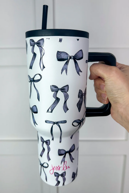Bow it up - Black & White Tumbler