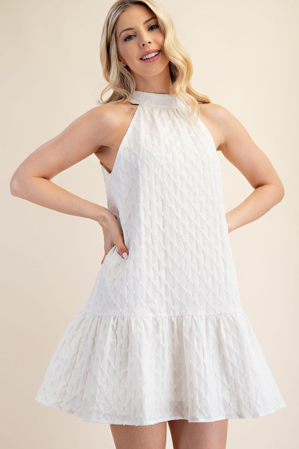 Sugar Bow Mini Dress – Light Blue or White