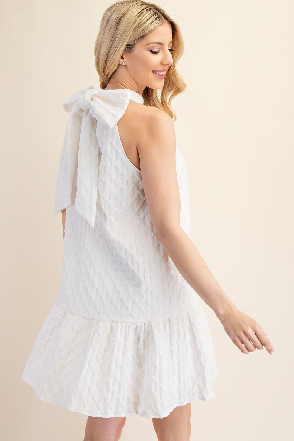 Sugar Bow Mini Dress – Light Blue or White