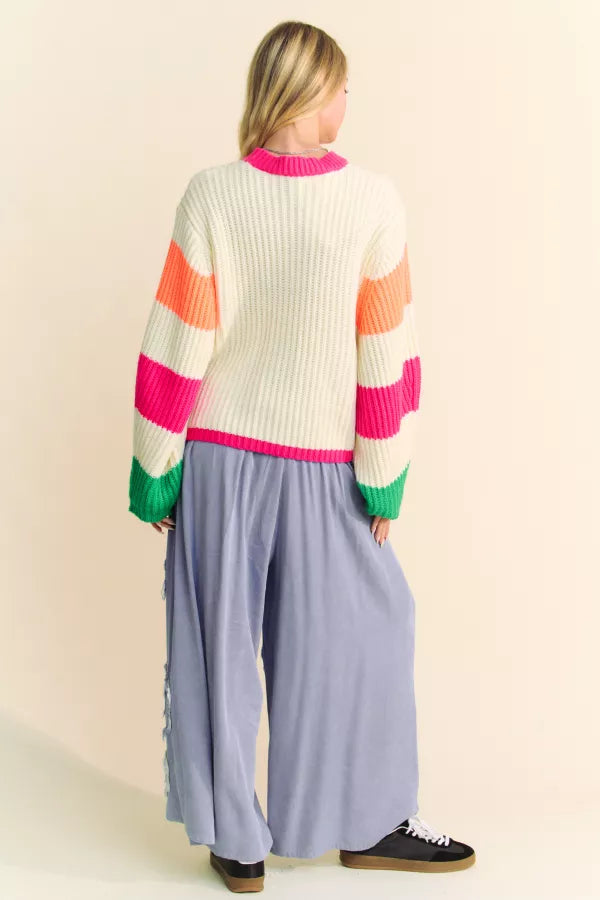 Blue Horizon Floral Patchwork Pants