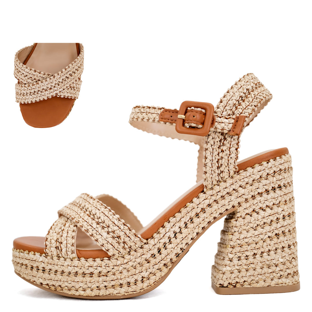 Coastal Charm Raffia Sandals