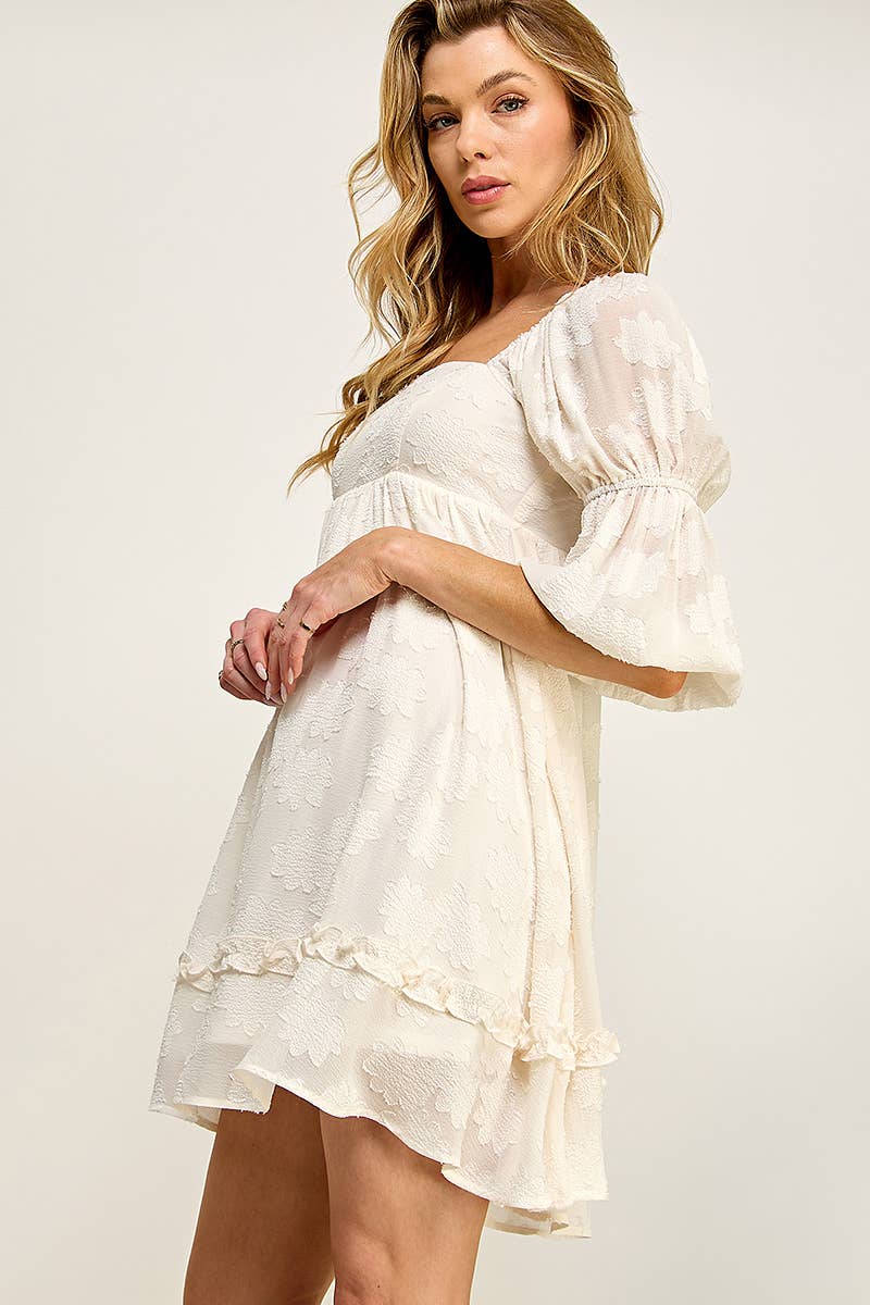 Ivory Bloom BabyDoll Dress
