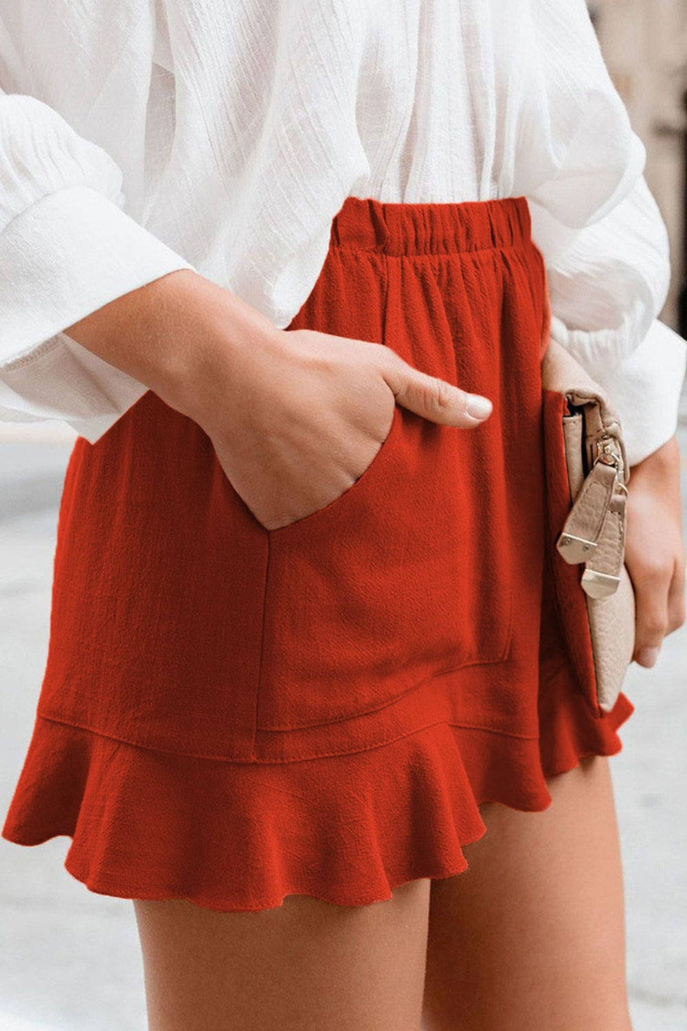 Scarlet Ruffle Charm Shorts