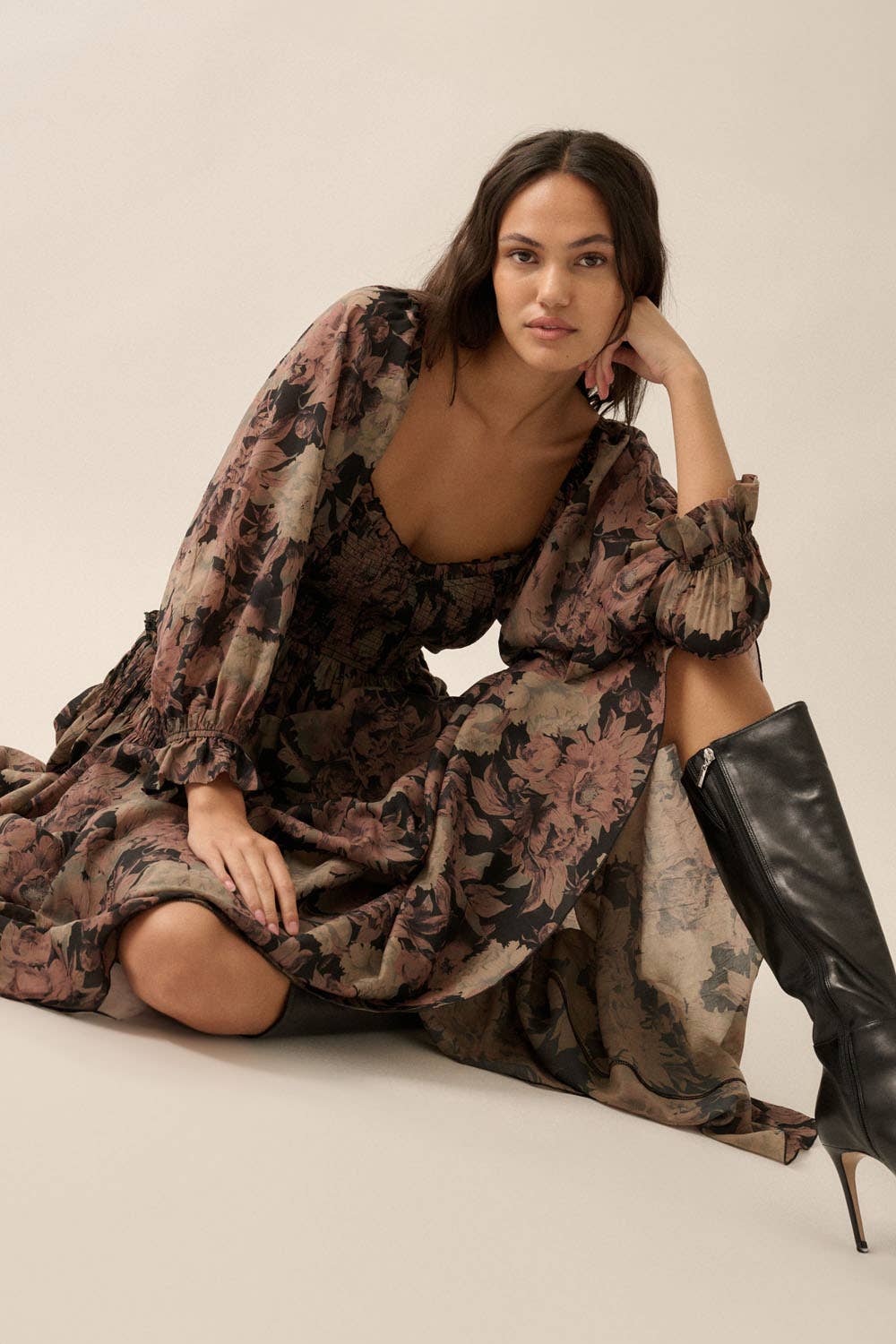 Garden Romance Smocked Maxi Dress