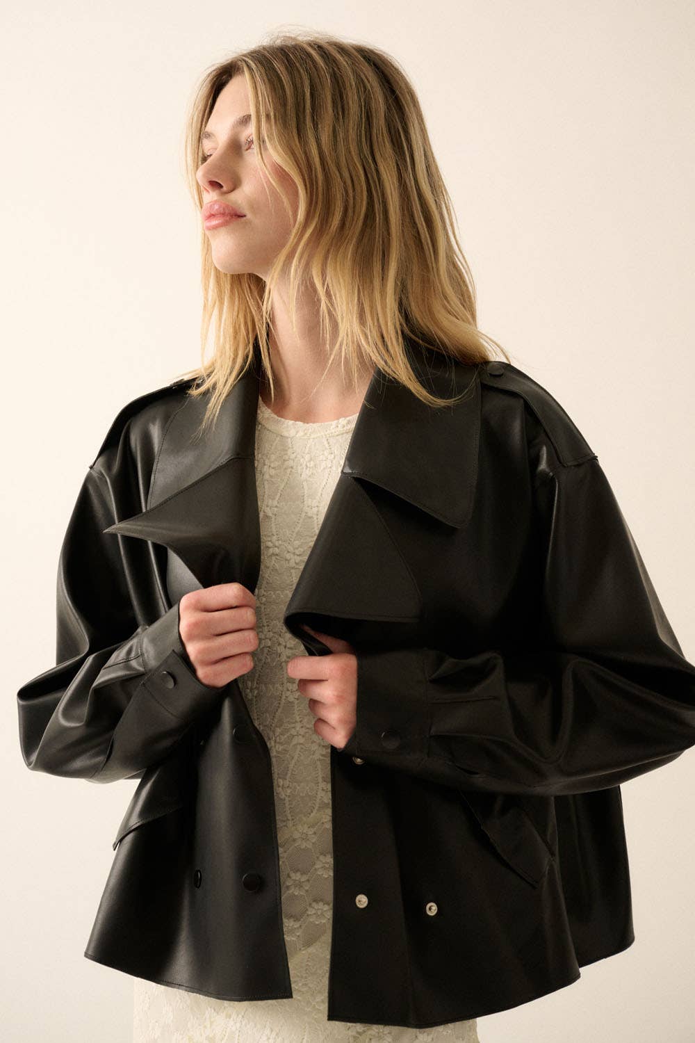 Rebel Chic Faux Leather Moto Jacket