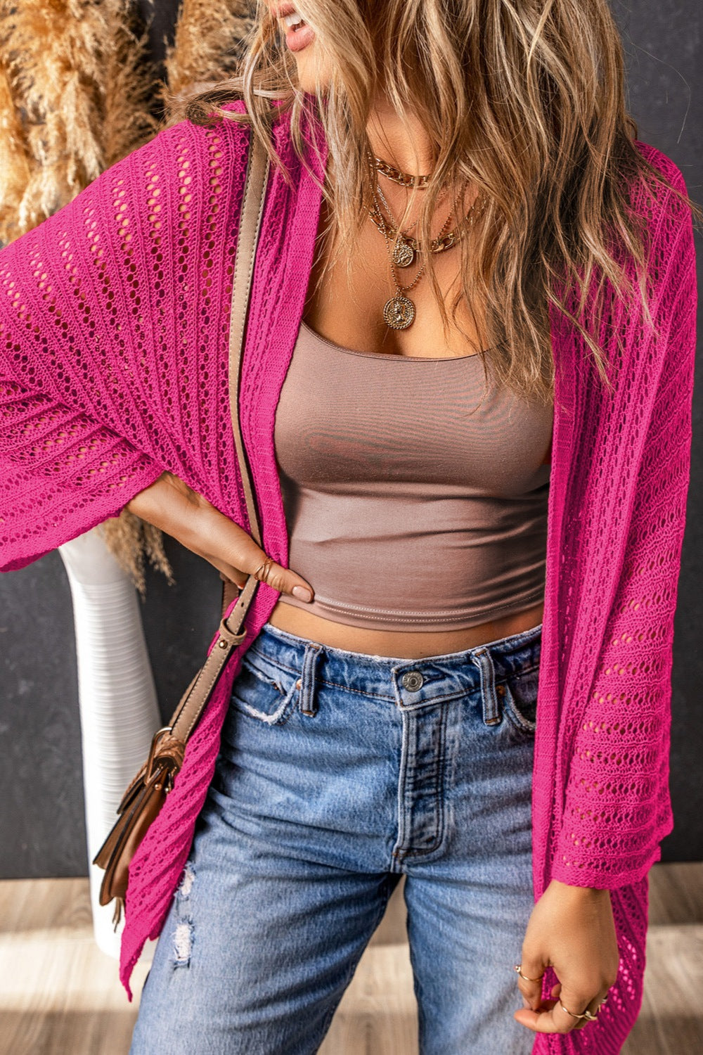 Light weight Open Front Long Sleeve Cardigan