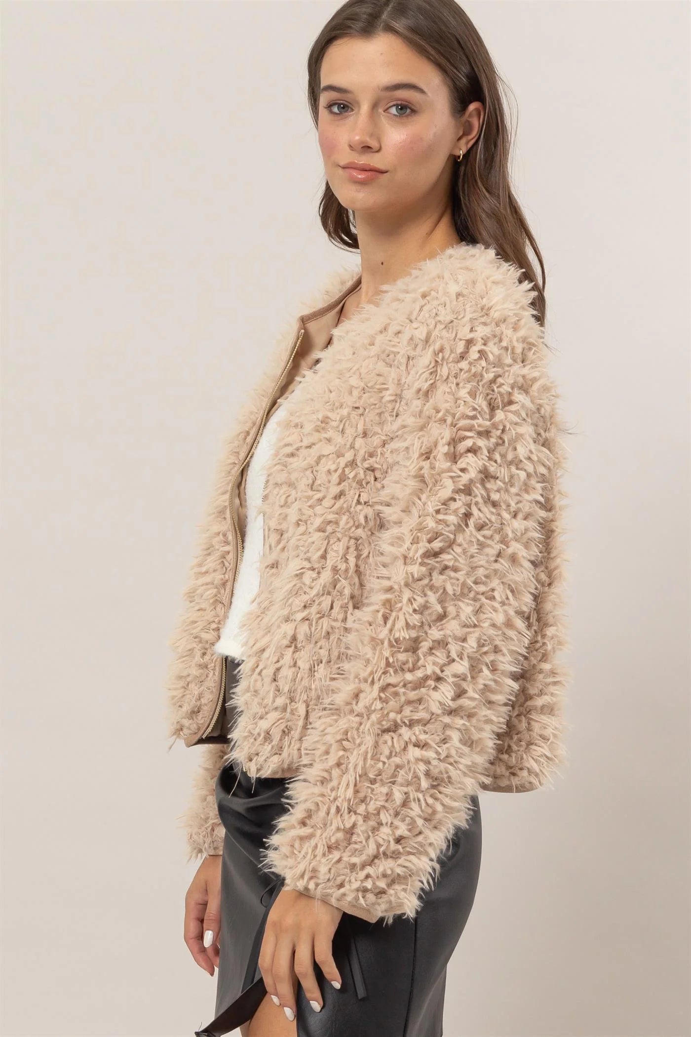 Cozy Luxe Fuzzy Zip Jacket