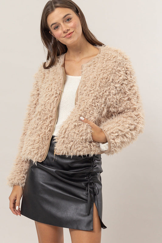 Cozy Luxe Fuzzy Zip Jacket