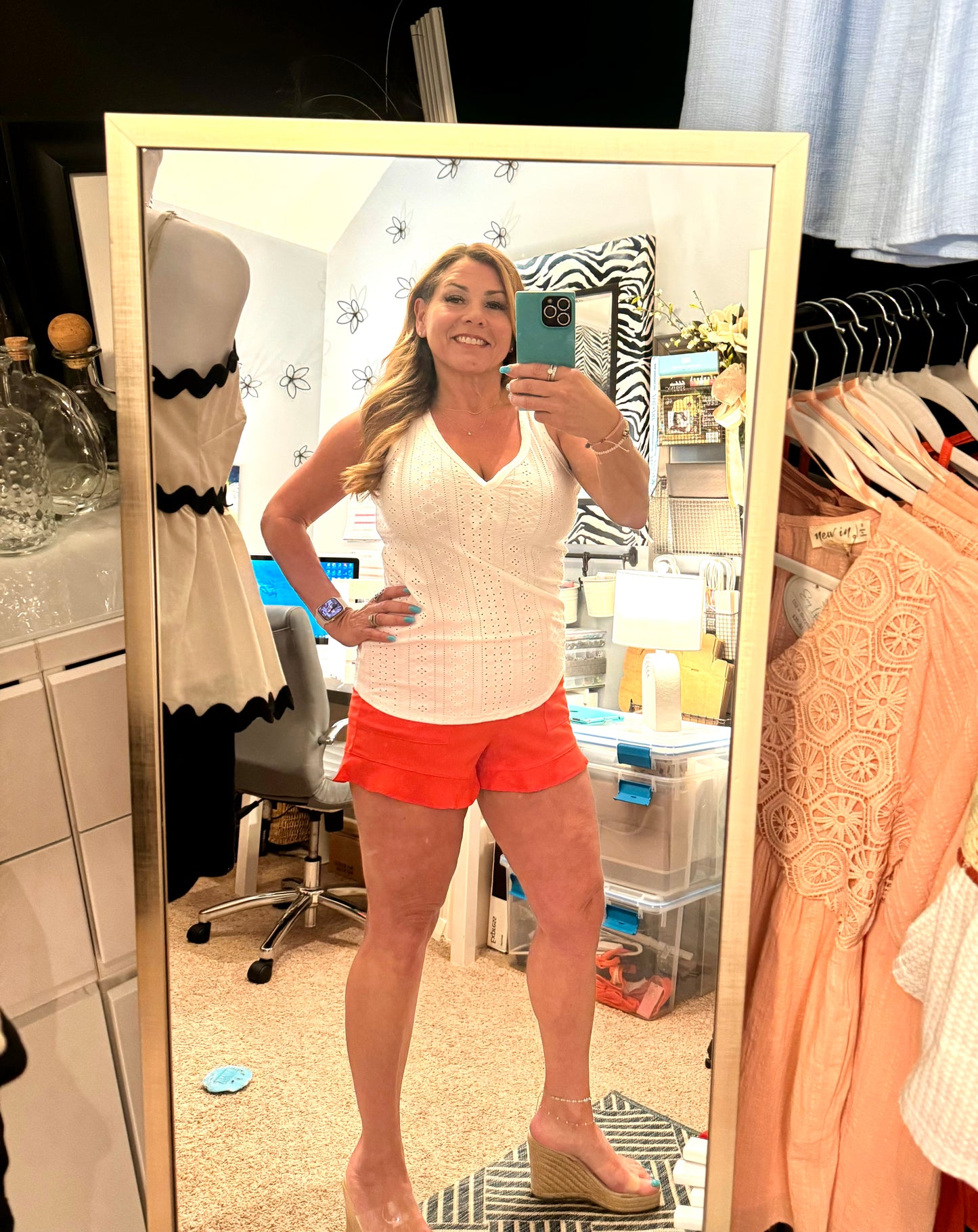 Scarlet Ruffle Charm Shorts