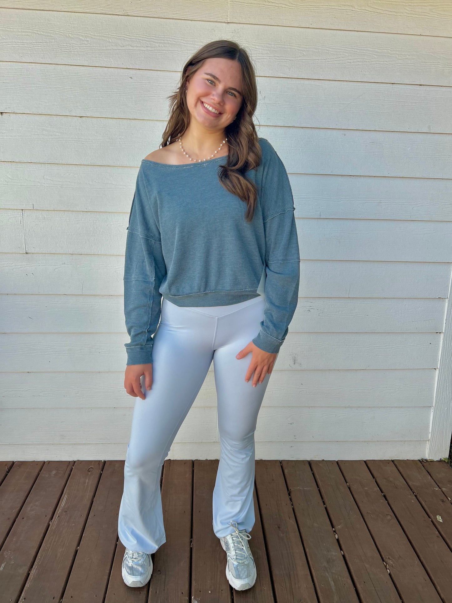 Venice Crossover Yoga Pants – Halogen Blue