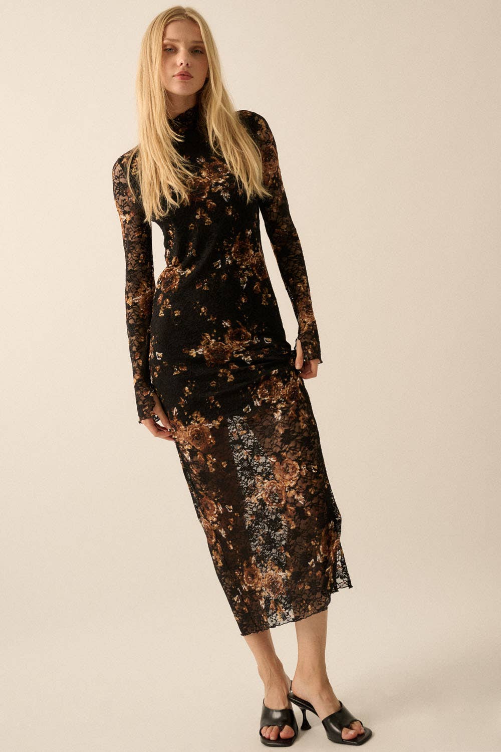 Ethereal Bloom Lace Midi Dress