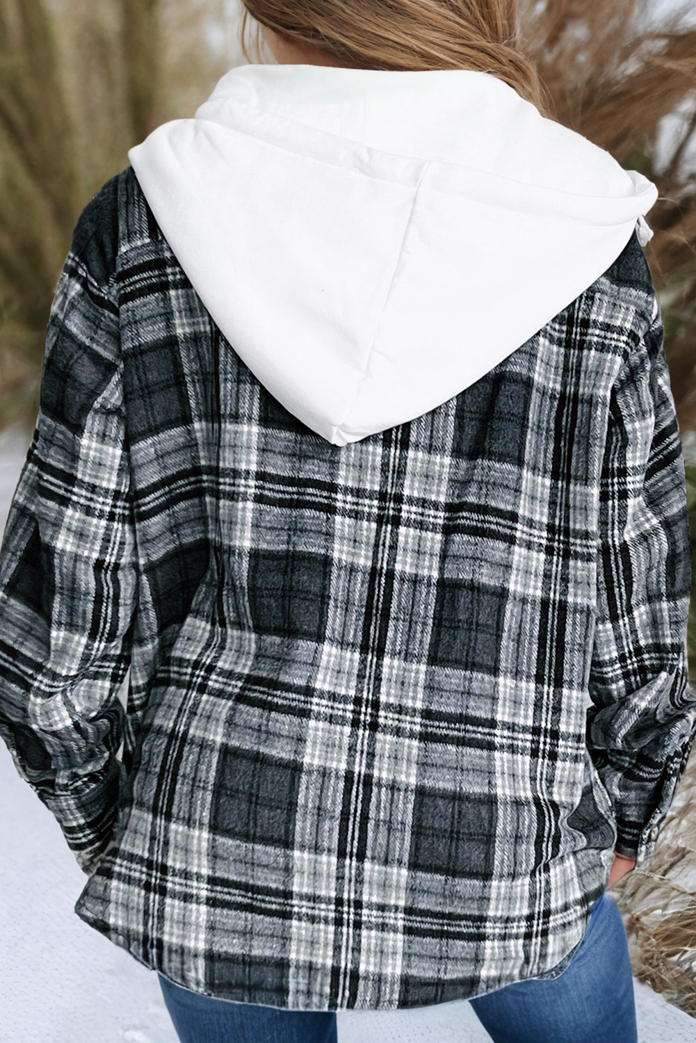 Cozy Check Hooded Shacket