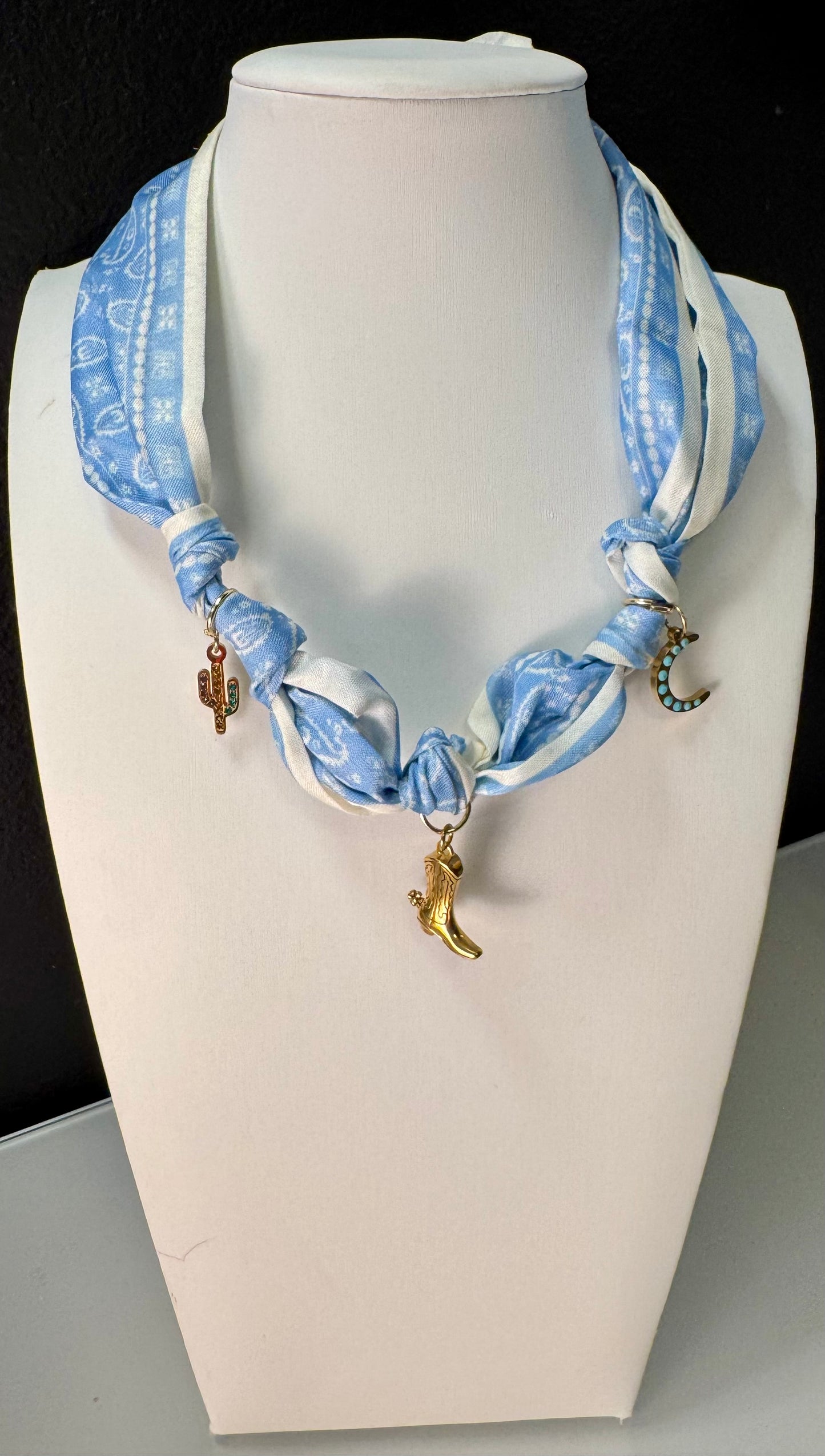 Sky Ranch Scarf Charm Necklace