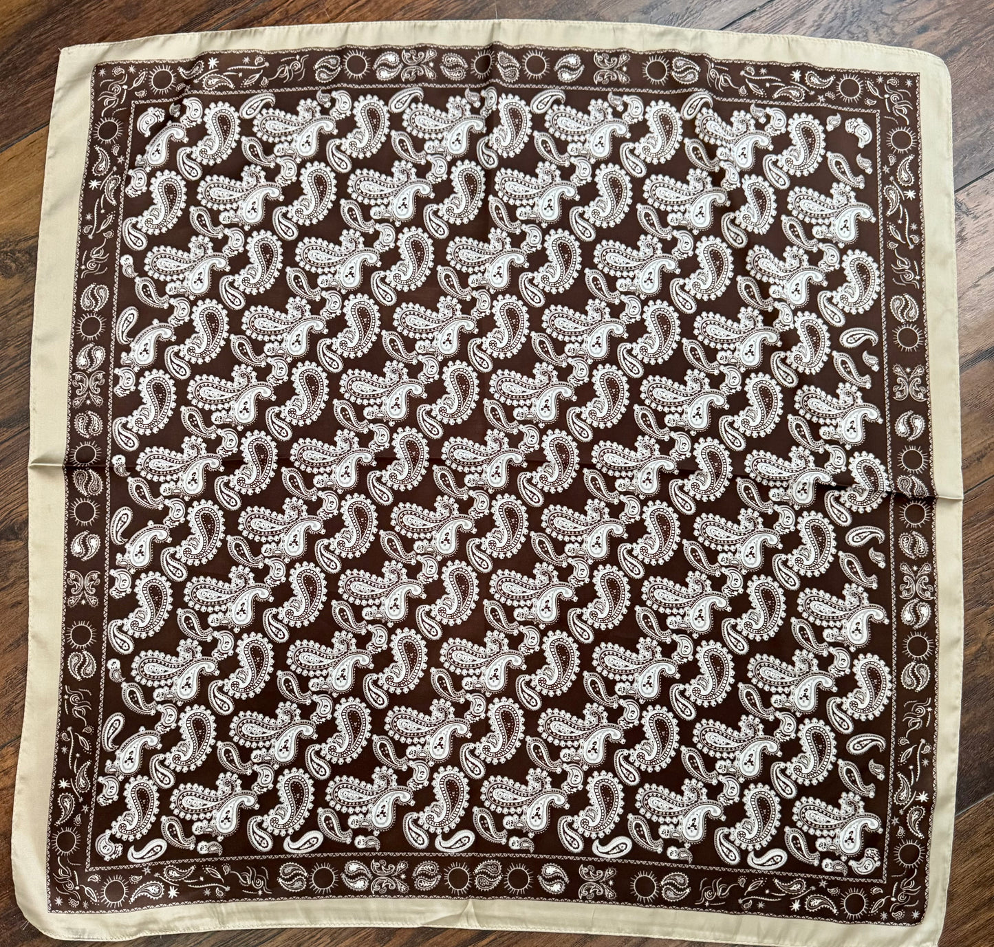 Espresso Paisley Silky Scarf