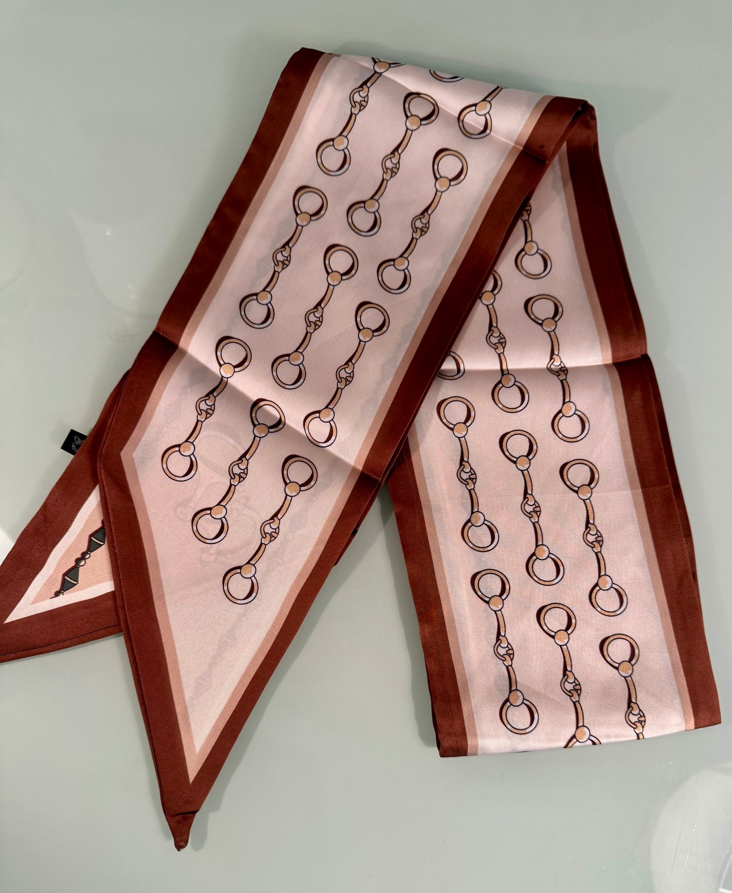 Canyon Rose Silk Scarf – Blush & Rust