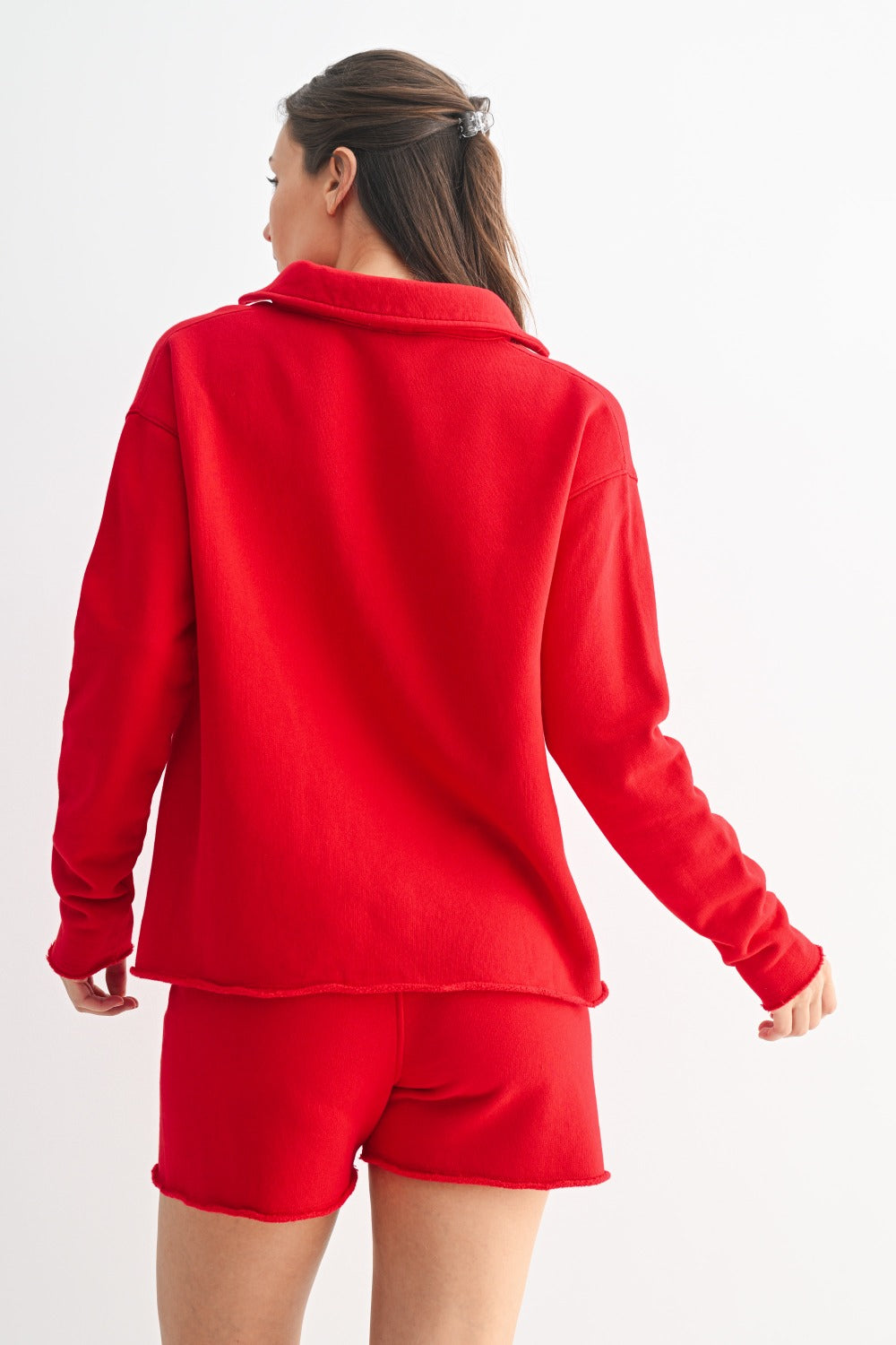 Malibu Vintage Henley Top – Cherry