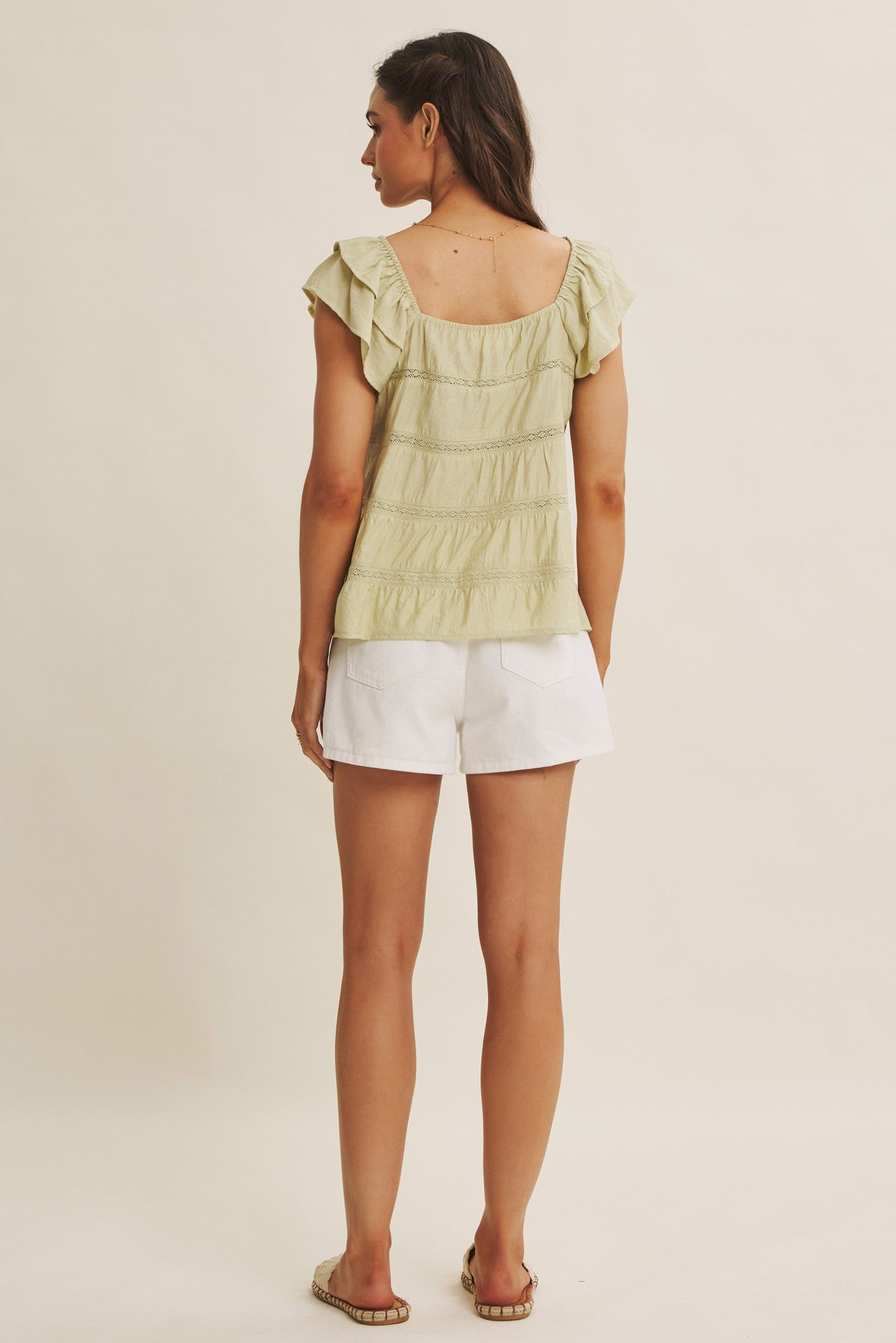 Sage Meadow Ruffle Tiered Top