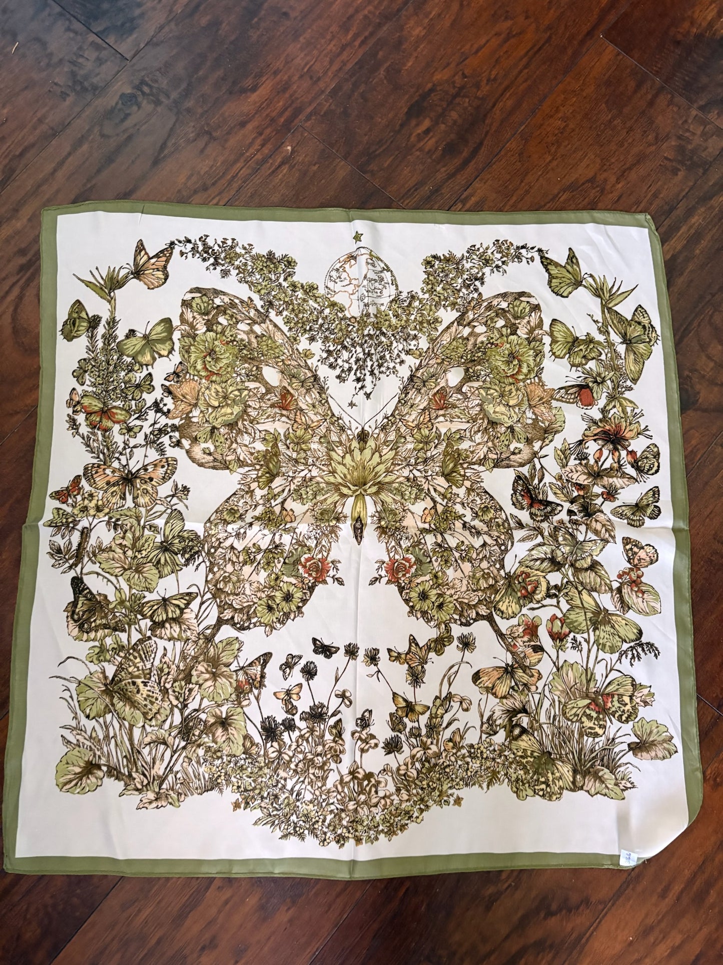 Meadow Butterfly Satin Scarf