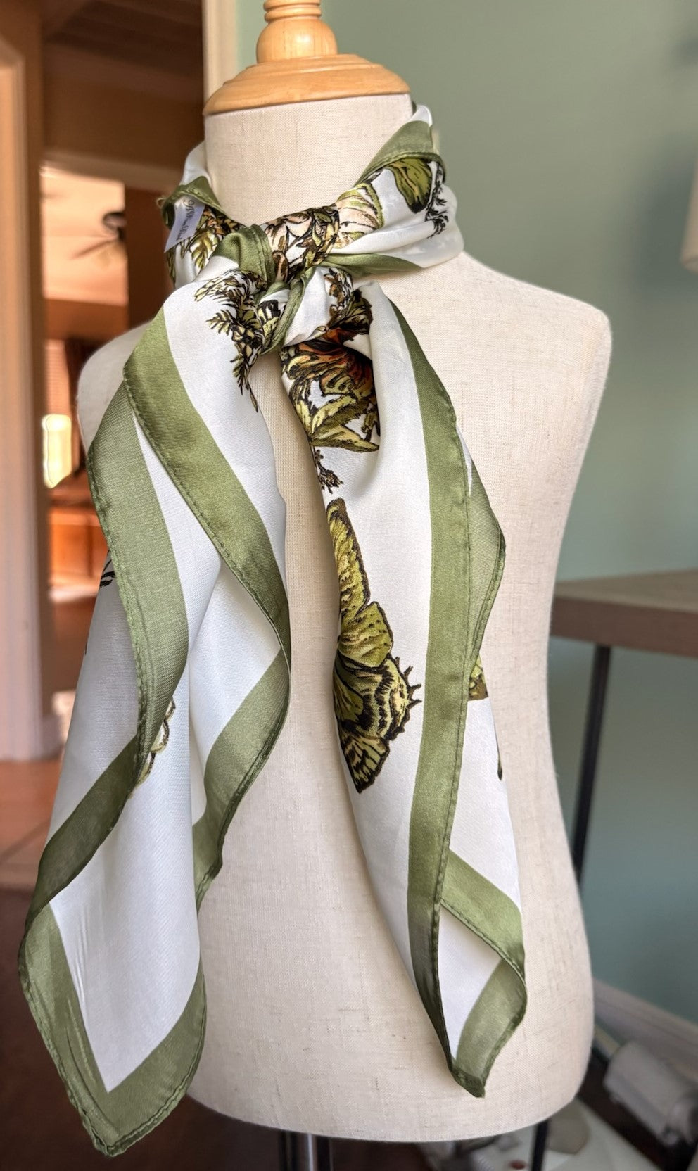 Meadow Butterfly Satin Scarf
