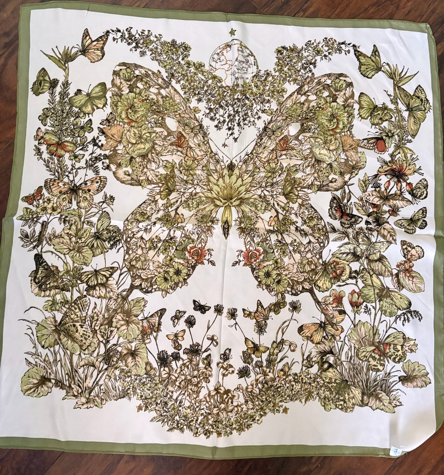 Meadow Butterfly Satin Scarf