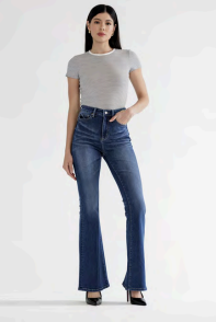 Hudson High Rise Flare Jeans – Medium Wash