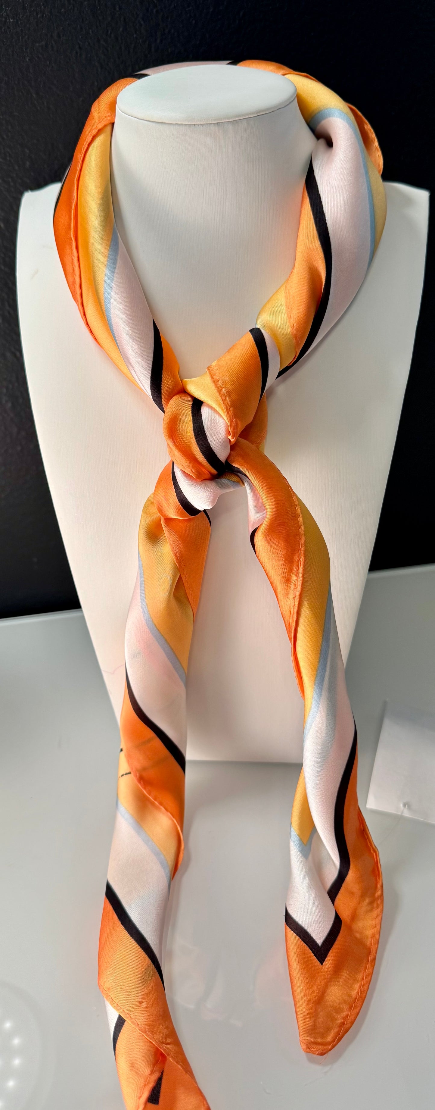 Sunset Stripe Silky Scarf