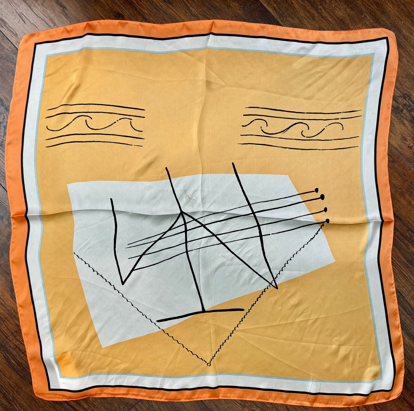 Sunset Stripe Silky Scarf
